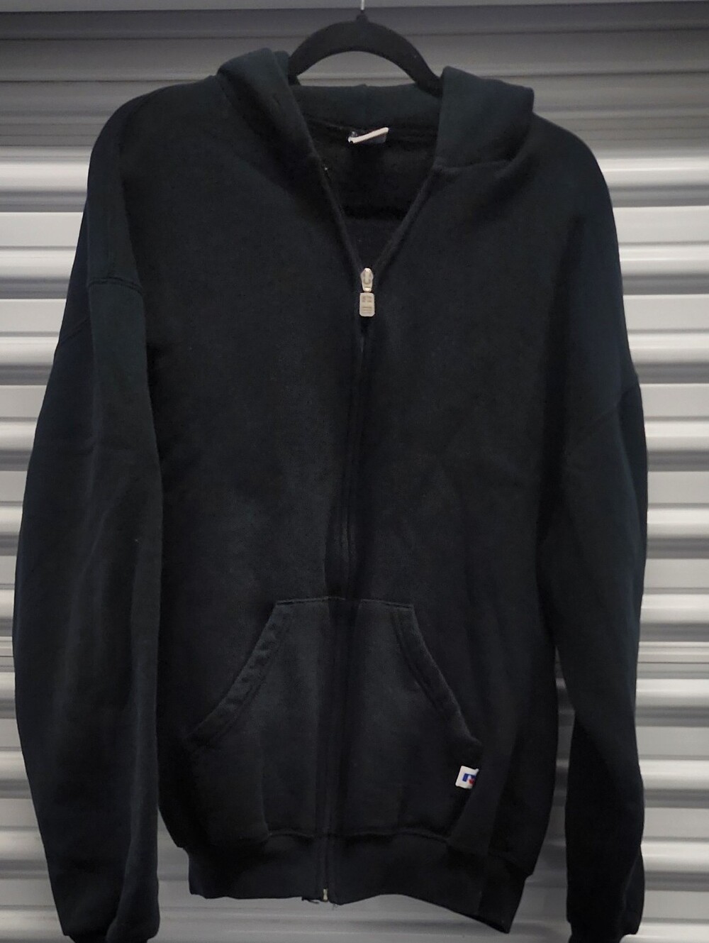Russell Athletic Black Full-Zip Hoodie with Hood